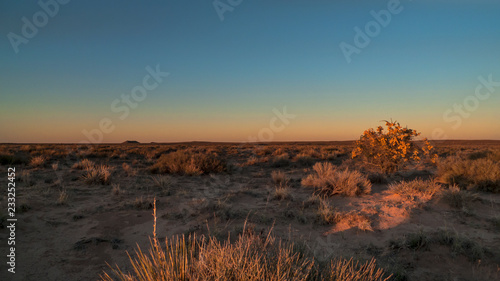 Sunset on the desert, Winslow, Arizona photo