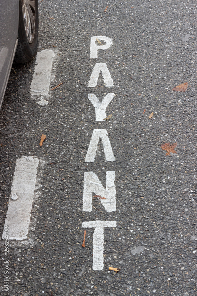 Fototapeta premium stationnement payant