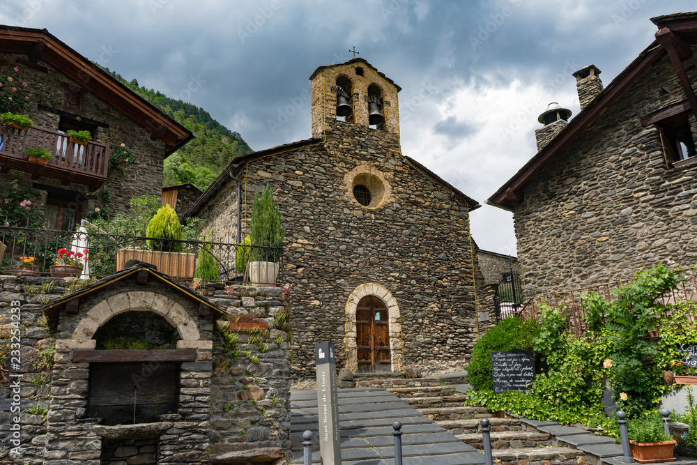 Sant Sernide Llorts, old village in Andorra.