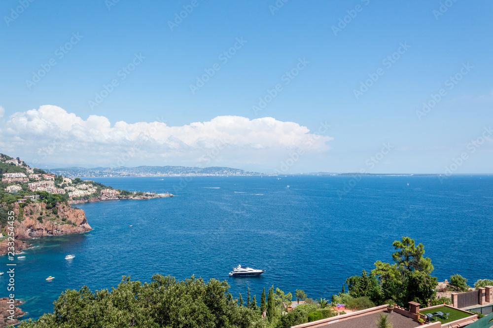 Seacoast of the Esterel Natural Park in French Riviera
