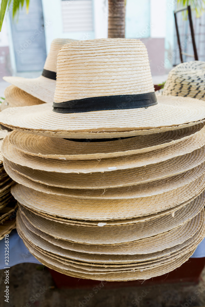 Straw Hats for sale in Cienfuegos Cuba