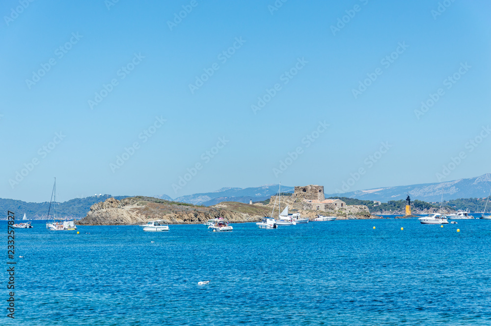 Seacoast in summer of the island of Porquerolles Seacoast in summer of the island of Porquerolles