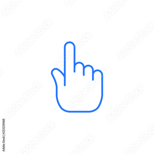 Hand clicking vector icon