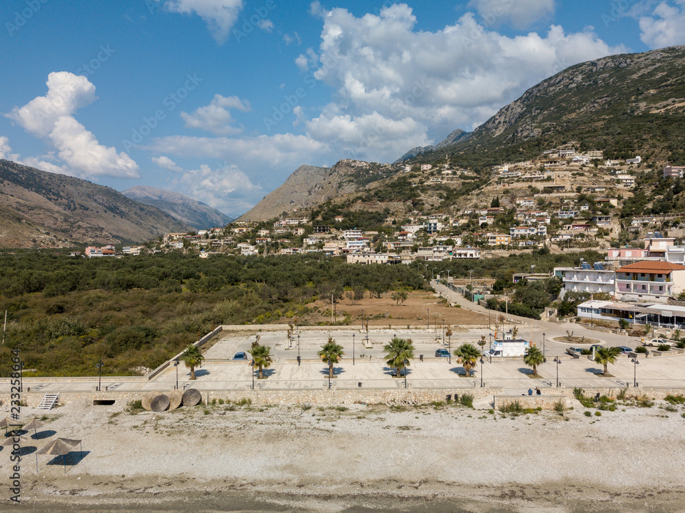 Photo of Lower Qeparo with Upper Qeparo in background (Albanian Riviera - Albania)