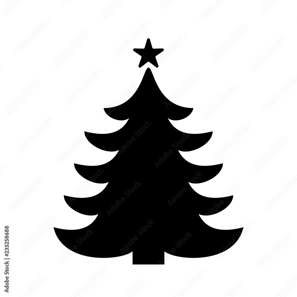 Christmas tree graphic art design. New Year fir tree. Vector and illustration Christmas tree graphic art design. New Year fir tree. Vector and illustration