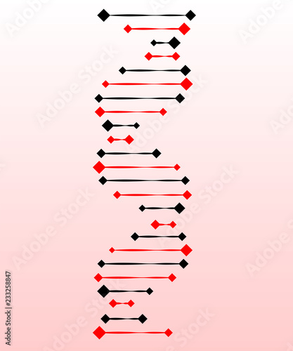Abstract structure of human DNA. Vector DNA.
