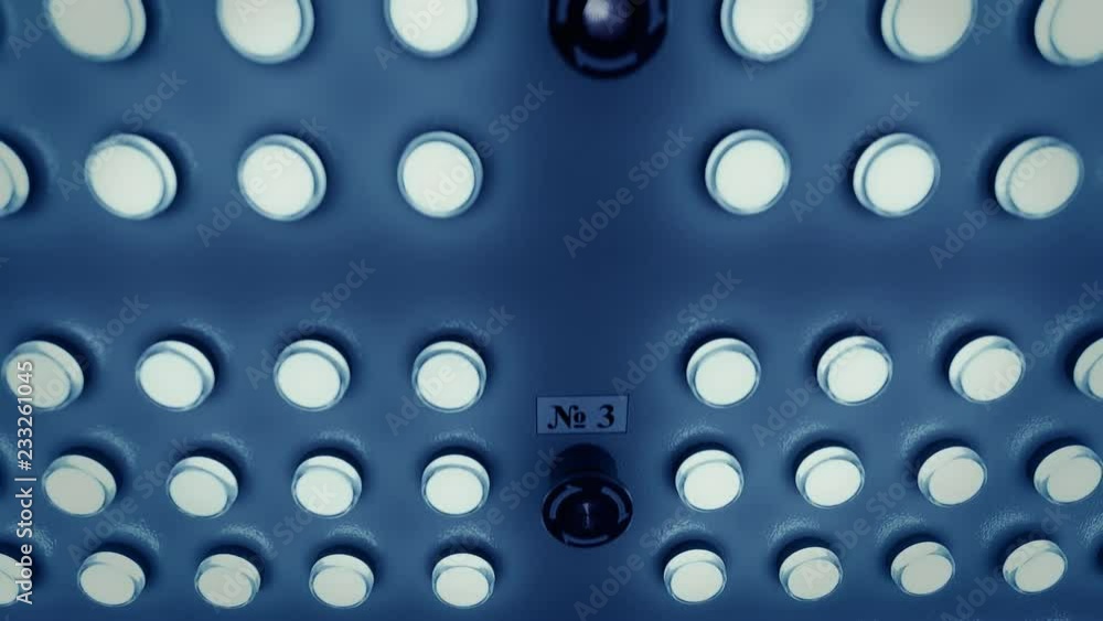 Worker presses buttons on an electricity cabinet Worker presses buttons on an electricity cabinet
