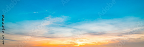 Blue and orange sky n Alghero at sunset