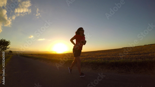 Running at sunset. © rades