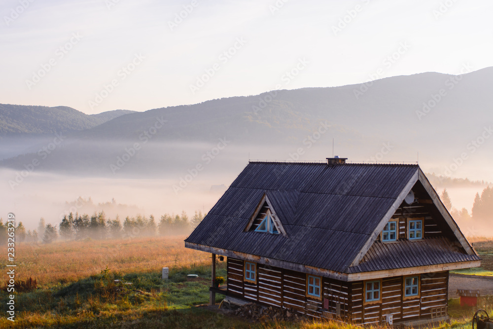 Cottage over the mist