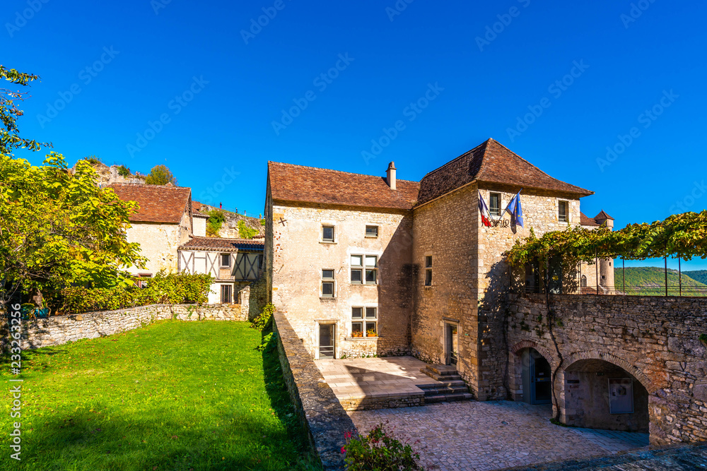 Saint Cirq Lapopie village médiéval en Occitanie, France
