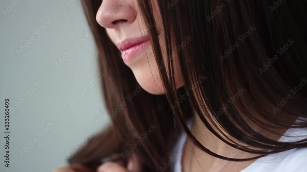 hands face mom and daughter hugging showing love and affection in white studio smile look camera happy family mother together young teenager portrait slow motion hands face mom and daughter hugging showing love and affection in white studio smile look camera happy family mother together young teenager portrait slow motion