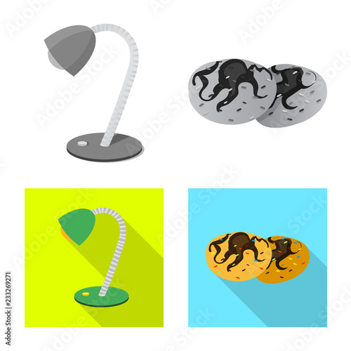 Vector design of dreams and night logo. Set of dreams and bedroom stock vector illustration.