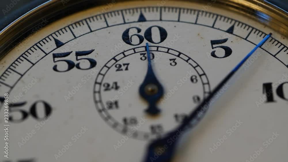 Old Stopwatch Extreme Closeup 4K Old Stopwatch Extreme Closeup 4K