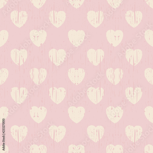 Scratched light texture. Old paint background. Seamless cute pattern for decor. Beige and pink. Childhood. Vector Eps10.