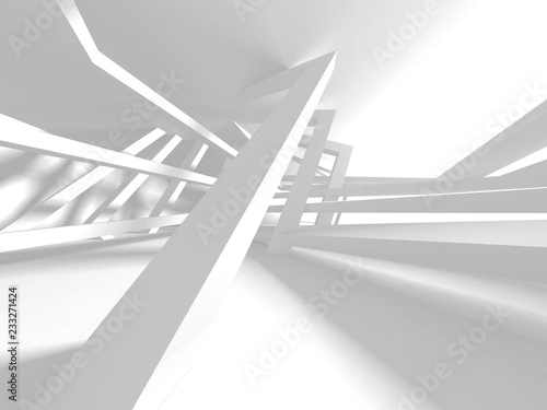 Abstract Modern White Architecture Background