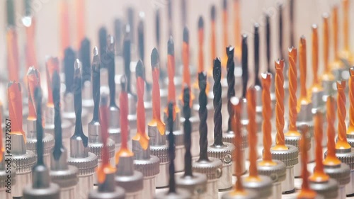 Many sharpened drills ready to work