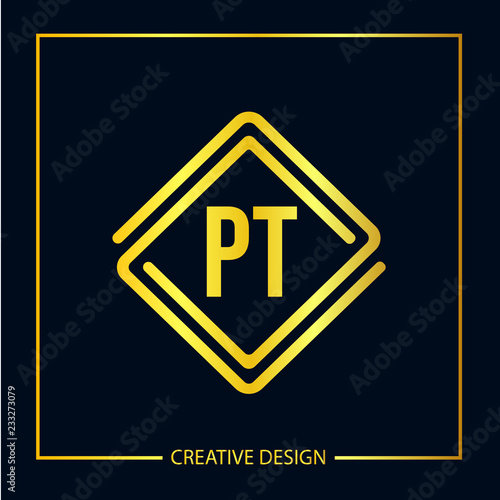 Initial Letter PT Logo Template Vector Design