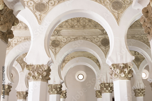 Synagogue interior, Toledo, Spain