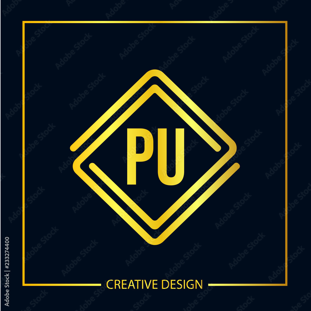 Initial Letter PU Logo Template Vector Design Initial Letter PU Logo Template Vector Design