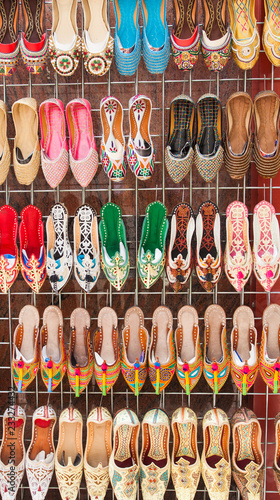 traditional shoes for sale in Dubai souk, United Arab Emirates