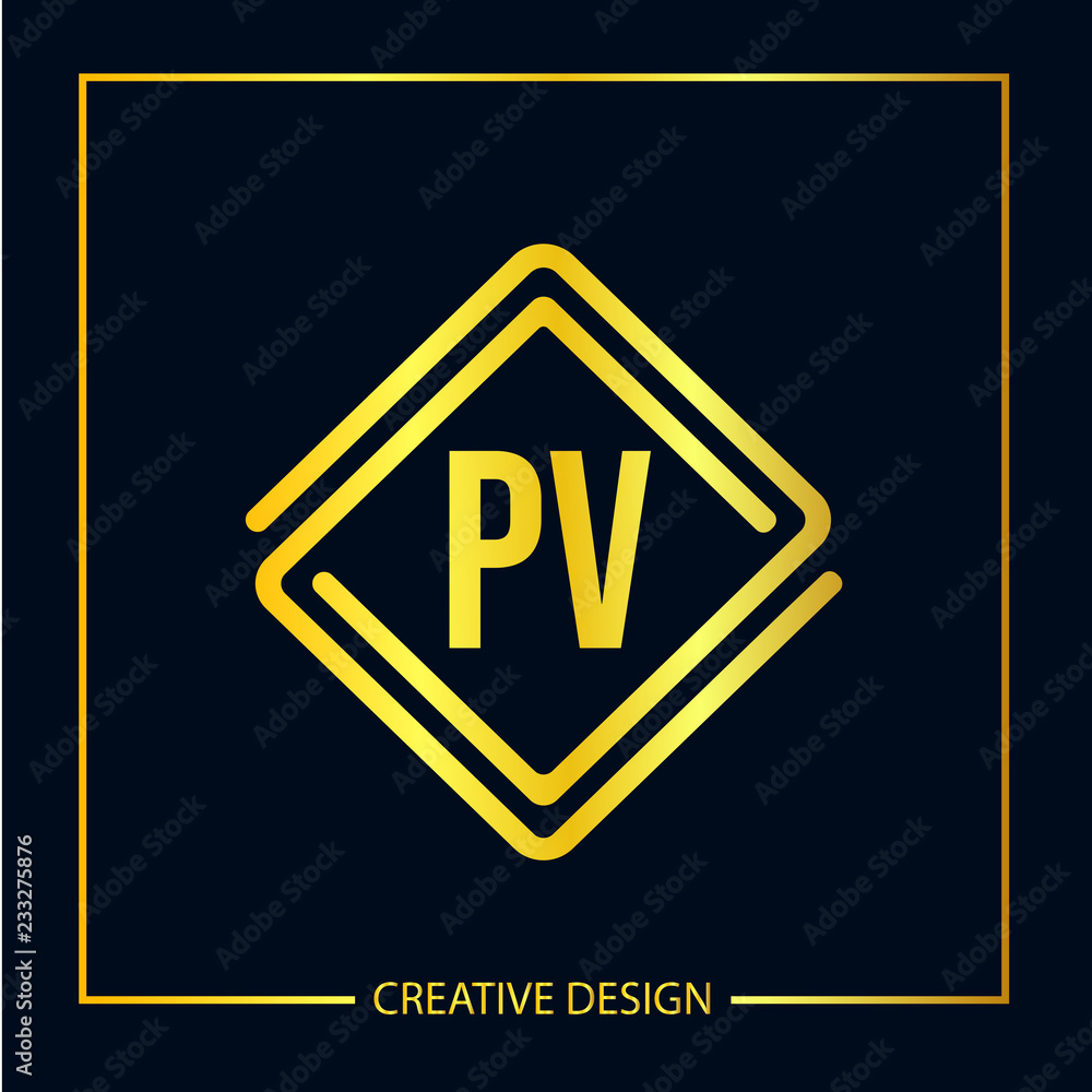 Initial Letter PV Logo Template Vector Design Initial Letter PV Logo Template Vector Design