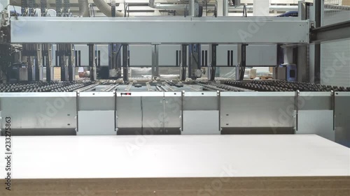 The cnc machine performs the cutting specified by the program.