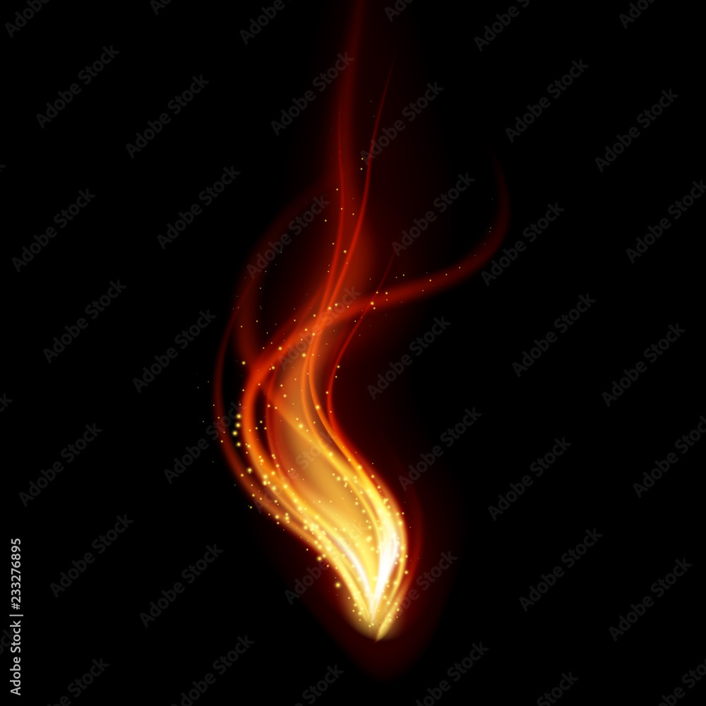 Abstract fire flames on black background. Graphic concept for your design Abstract fire flames on black background. Graphic concept for your design