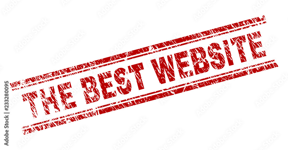THE BEST WEBSITE seal print with distress effect. Red vector rubber print of THE BEST WEBSITE text with scratched texture. Text label is placed between double parallel lines. THE BEST WEBSITE seal print with distress effect. Red vector rubber print of THE BEST WEBSITE text with scratched texture. Text label is placed between double parallel lines.
