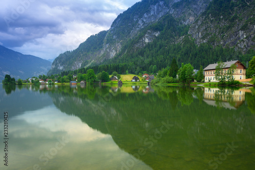 Scenery at Grundlsee lake in Alps mountains  Austria
