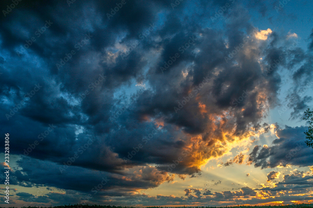 Fototapeta premium dramatic sky with clouds