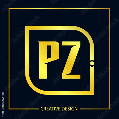 Initial Letter PZ Logo Template Vector Design