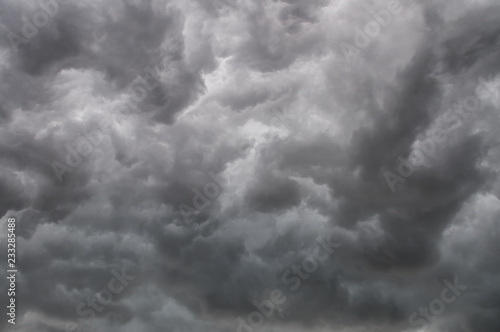 Dramatic cumulus storm clouds