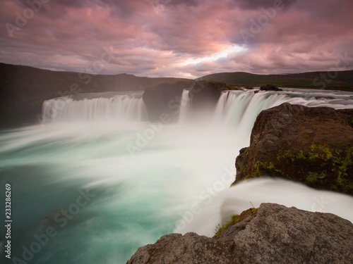 Waterfall Godafoss is the place where the lawspeaker   orgeir Lj  svetningago  i made Christianity the official religion of Iceland. Without war and without violence they left the pagan gods right here 