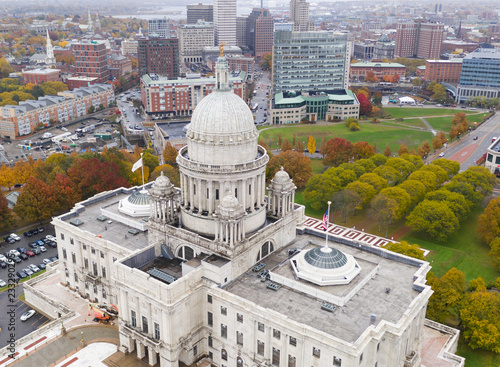 Canvas Print Aerial View Hartford Connecticut State Capital Urban Downtown Skyline