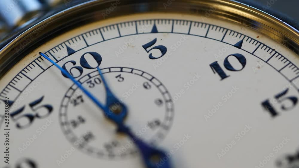 Old Stopwatch Extreme Closeup 4K Old Stopwatch Extreme Closeup 4K