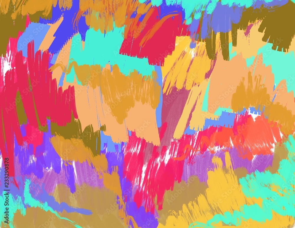 bold brushstrokes Abstract background in bright colors