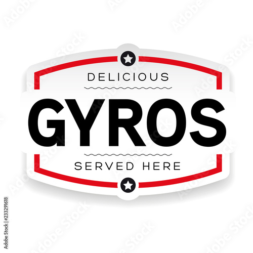 Gyros label sign vintage