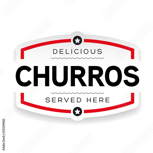Churros vintage label sign