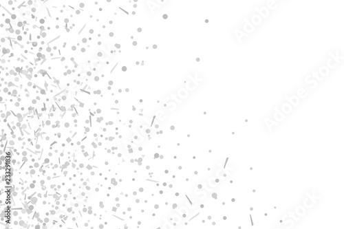 Confetti on white background. Luxury texture. Festive backdrop with glitters. Pattern for work. Print for polygraphy, posters, banners and textiles. Doodle for design and business