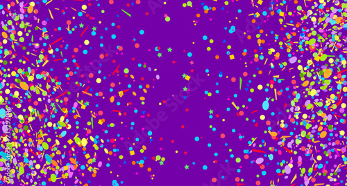 Confetti on isolated background. Bright explosion. Colored firework. Geometric texture with colorful glitters. Image for banners, posters and flyers. Greeting cards