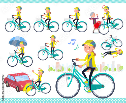 flat type Behind knot hair women Sportswear_city cycle