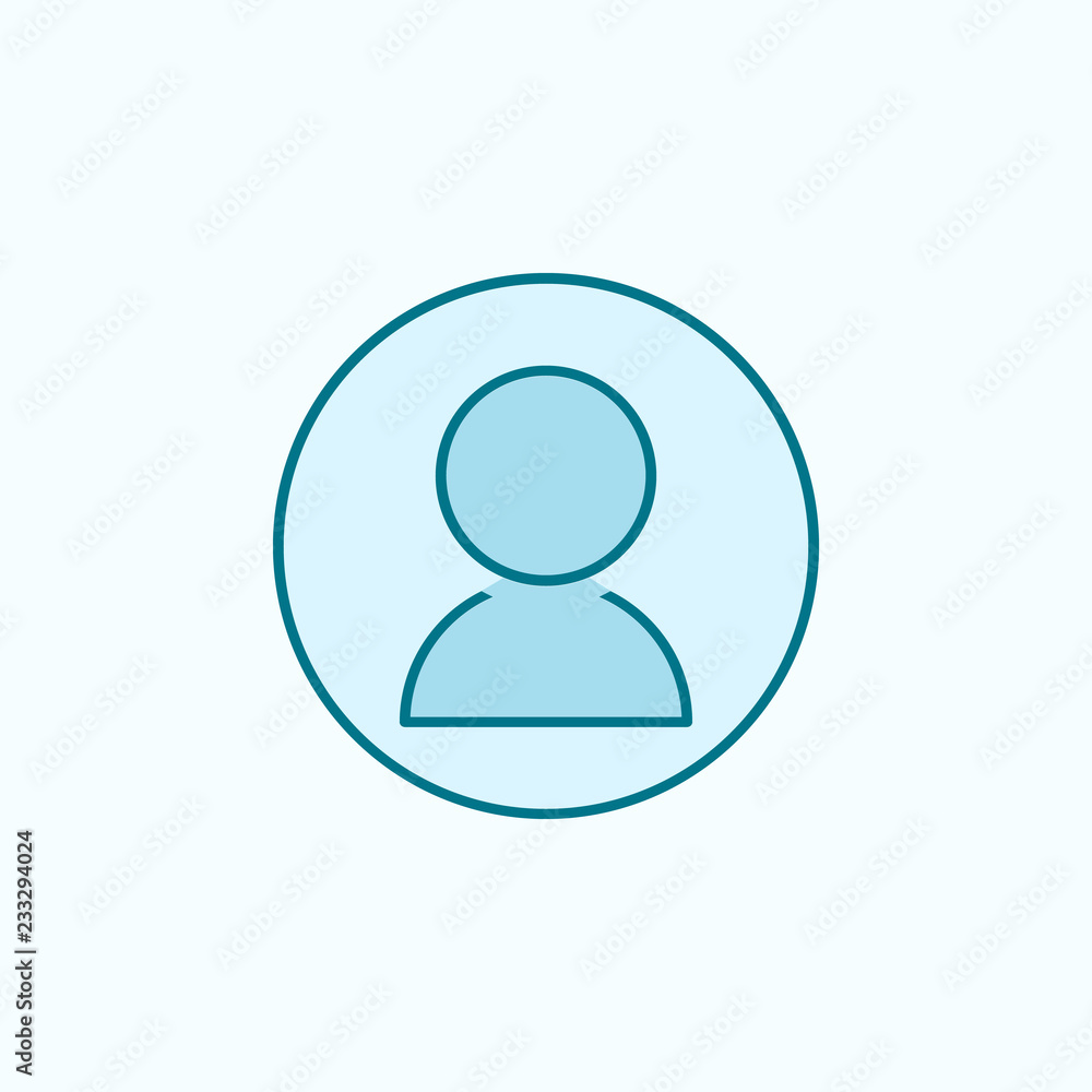 contact in circle 2 colored line icon. Simple colored element illustration. contact in circle outline symbol design from web icons set contact in circle 2 colored line icon. Simple colored element illustration. contact in circle outline symbol design from web icons set