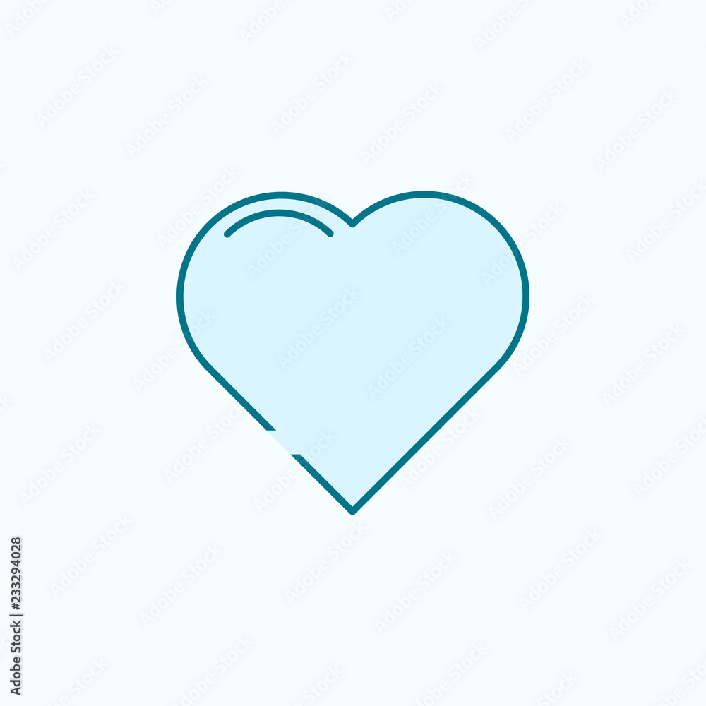 heart 2 colored line icon. Simple colored element illustration. heart outline symbol design from web icons set