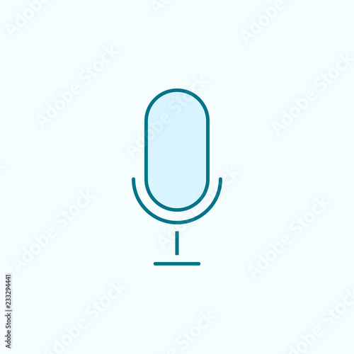 microphone 2 colored line icon. Simple colored element illustration. microphone outline symbol design from web icons set