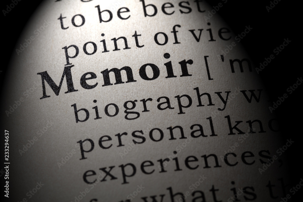 definition of memoir - obrazy, fototapety, plakaty 