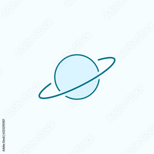 saturn 2 colored line icon. Simple colored element illustration. saturn outline symbol design from Scientifics study set