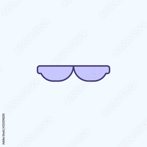 smart sunglasses 2 colored line icon. Simple colored element illustration. smart sunglasses outline symbol design from new technologies set