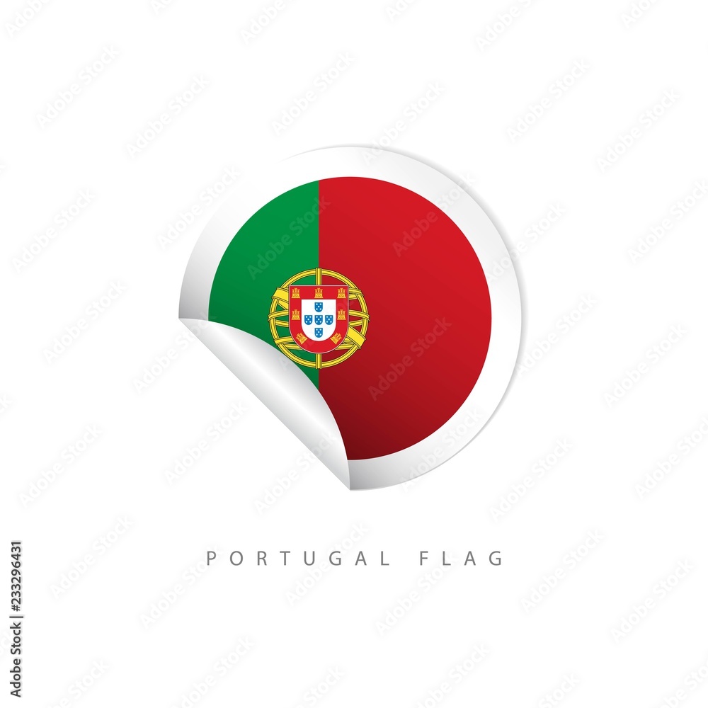 Fototapeta premium Portugal Label Flags Vector Template Design Illustration