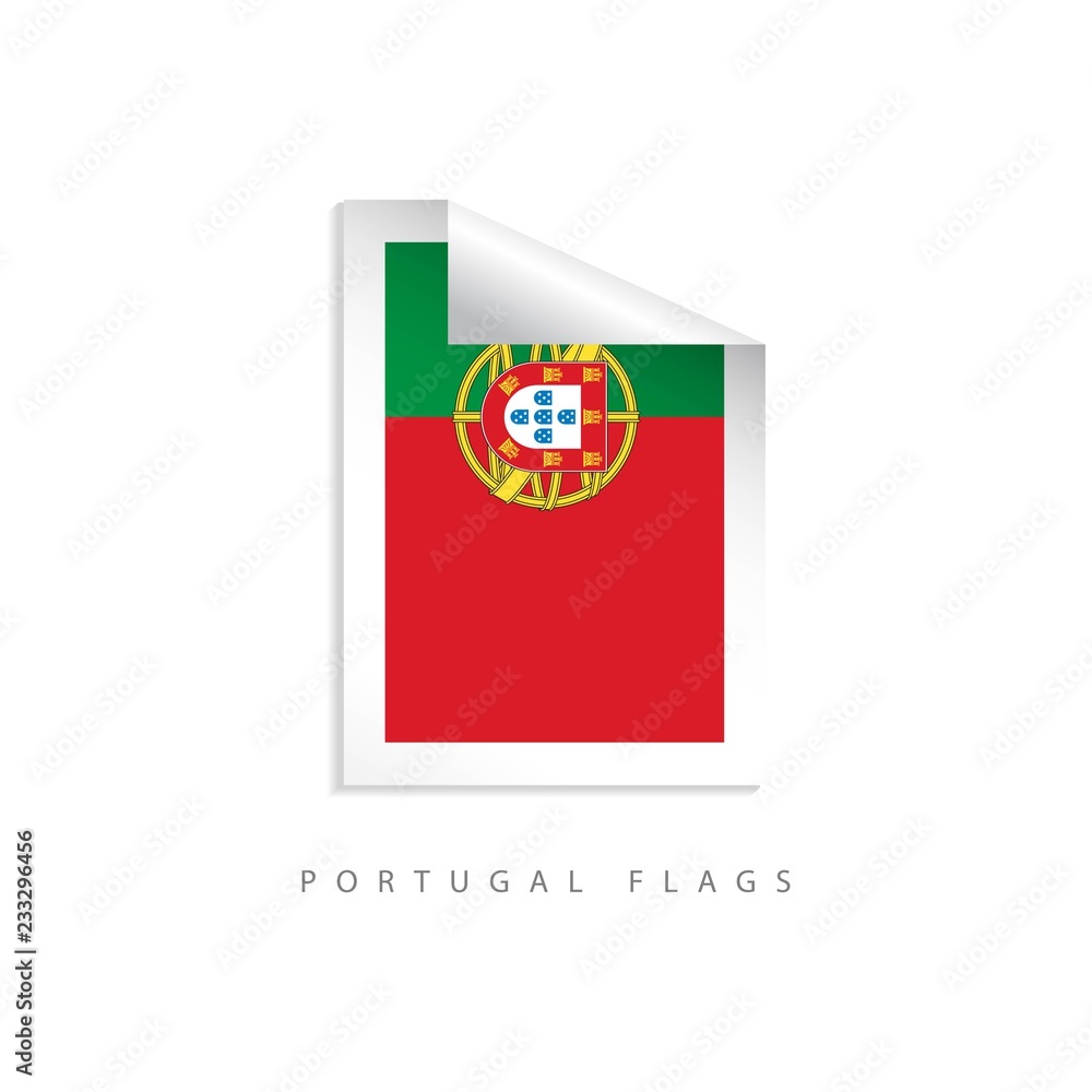Fototapeta premium Portugal Label Flags Vector Template Design Illustration